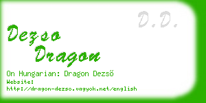 dezso dragon business card